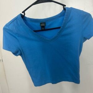 Old Navy Bright Blue V-Neck Tee